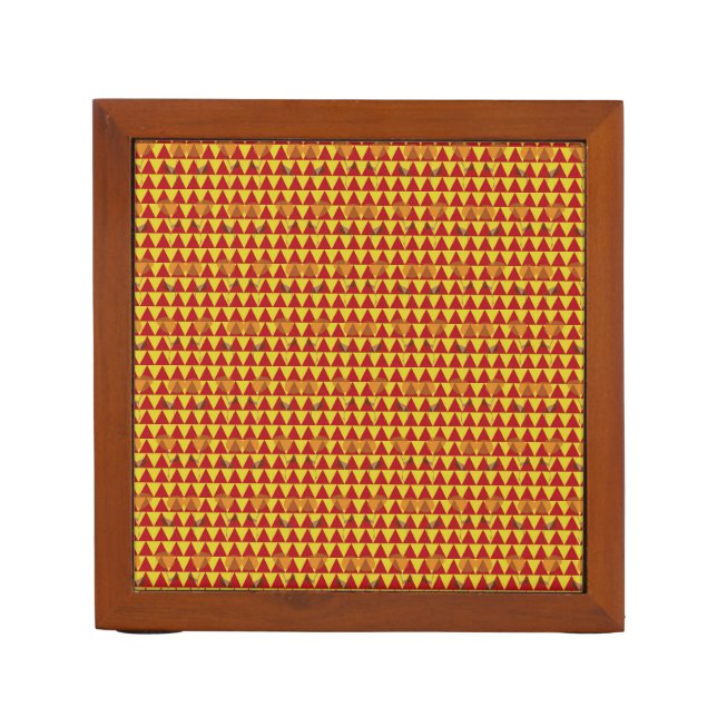 Two Flowers Triangles Desk Organizer (Front)