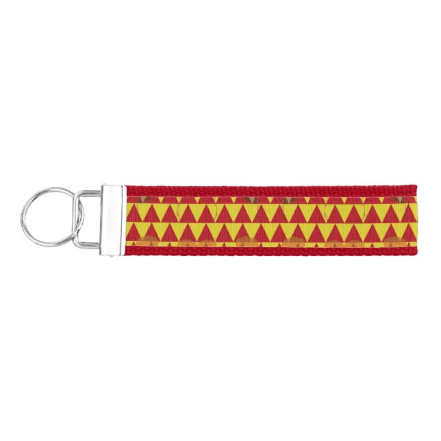 Two Flowers Triangles Wrist Keychain (Keys on Left)