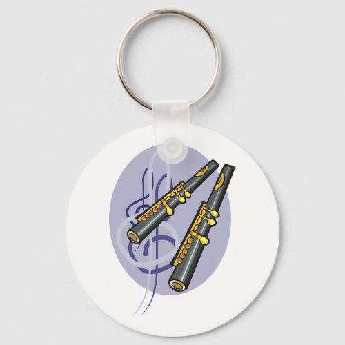 Two Flutes Keychain
