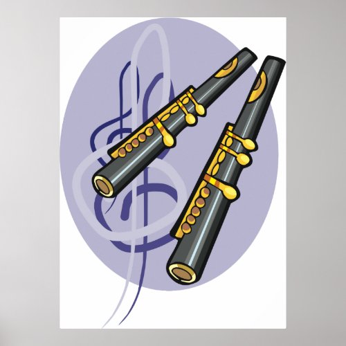 Two Flutes Poster