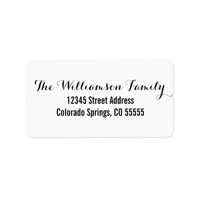 Two Fonts - Address Label (Front)