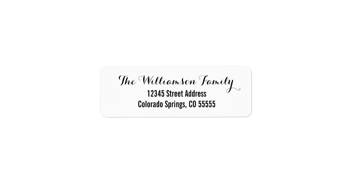 Two Fonts - Return Address Label | Zazzle