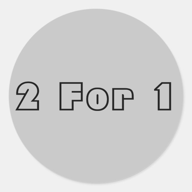 Two for One Classic Round Sticker (Front)