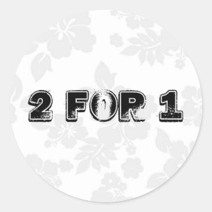 Two for One Classic Round Sticker