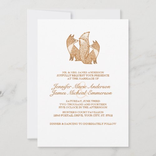 Two Foxes Wedding Invitations