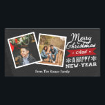 Two Frame Merry Christmas Chalkboard Photo Card<br><div class="desc">Two framed Merry Christmas Chalkboard Photo Template themed Christmas and a happy new year - holiday cards from Ricaso - easy to personalize with your own photographs and greeting</div>