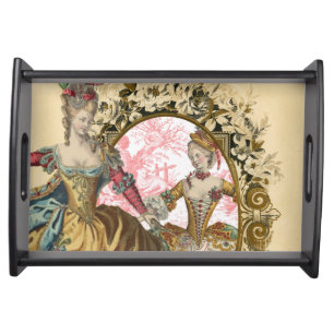 Two French Ladies and a Frame Serving Tray