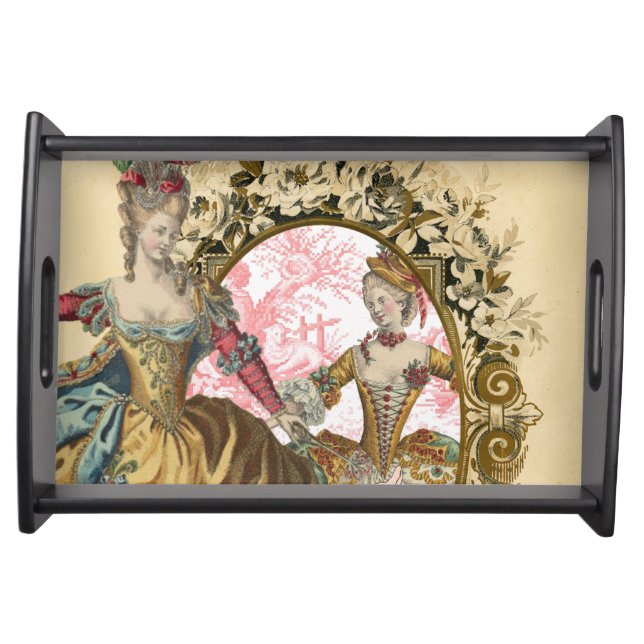 Two French Ladies and a Frame Serving Tray (Front)