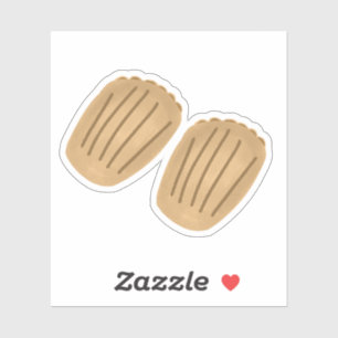 Two French Madeleine Pastry Gift Sticker