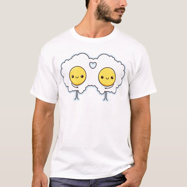 Two fried eggs in love T-Shirt (Front)