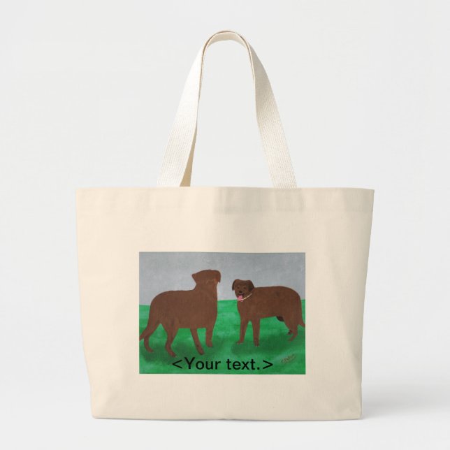 Two Friendly Brown Dogs Your Words Bags (Front)