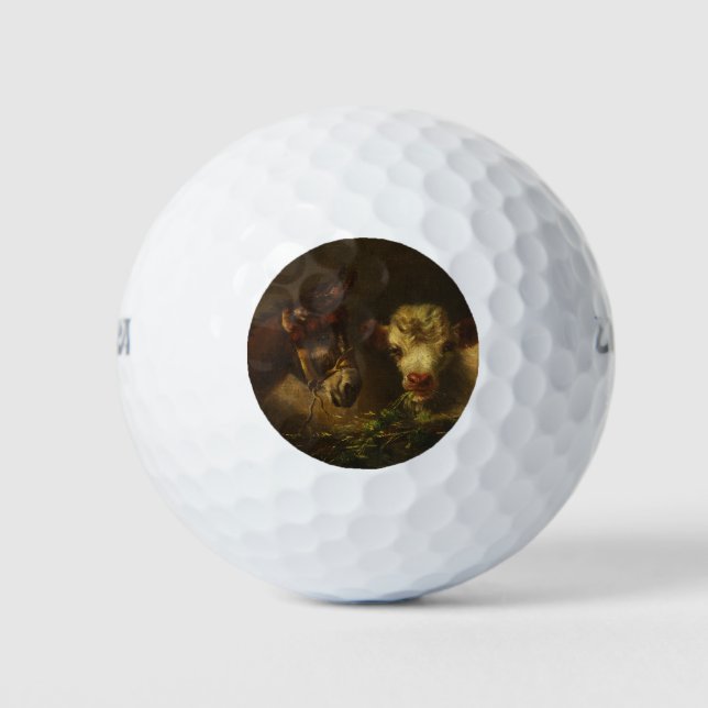 Two Friends (Donkey and Lamb) (Farm Animals) Golf Balls (Front)