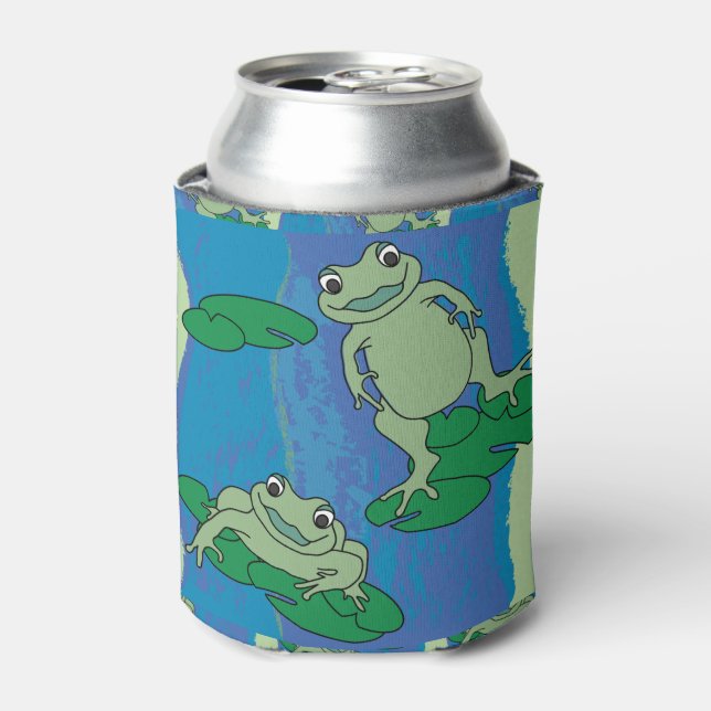 Two Frogs Pattern Can Cooler (Can Front)