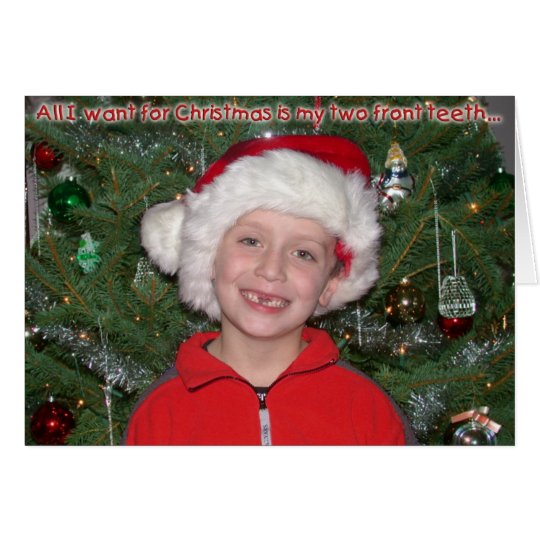 Two Front Teeth Christmas Card  Zazzle