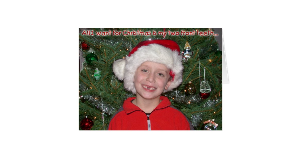 Two Front Teeth Christmas Card 