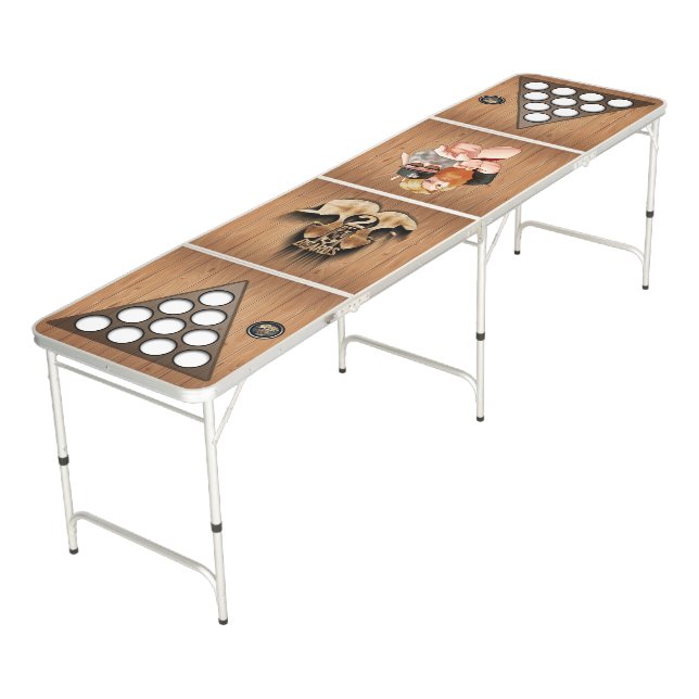 Two Frothy Beards Beer Pong Table (Angled)