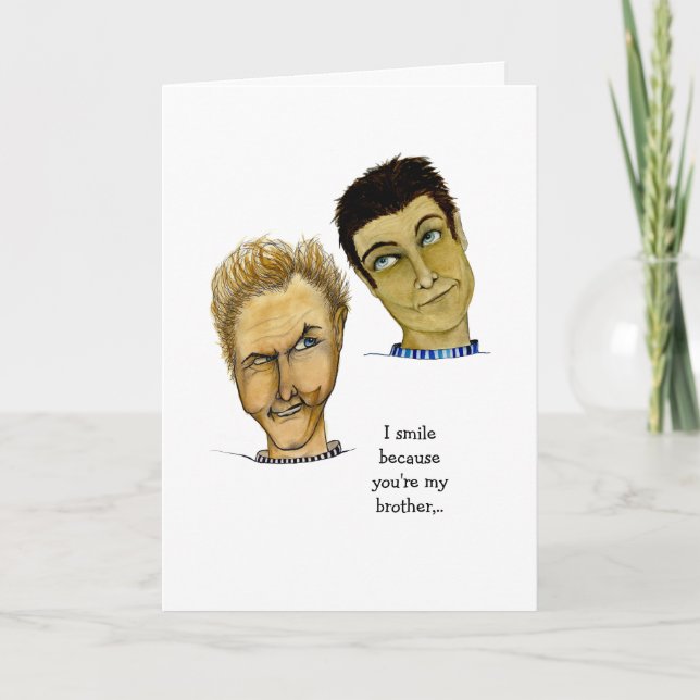 Two Funny Brothers Card (Front)