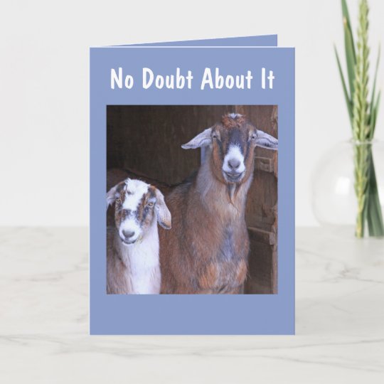Two Funny Goats Birthday Card
