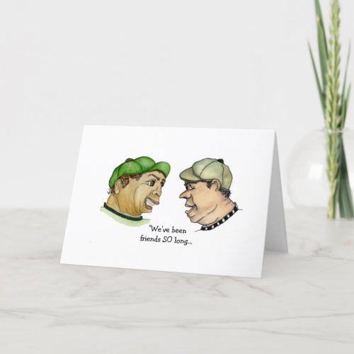 Two Funny Guy Friends Look Alike Card