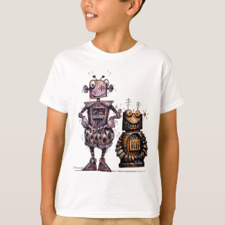 Two Funny Kid's Robots T-Shirt