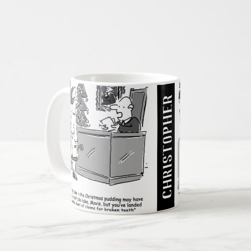 Two Funny Legal Cartoons for Christmas Coffee Mug