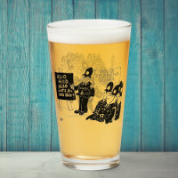 Two Funny Police Cartoons Glass