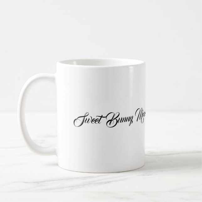 Two Funny Reautiful Rabbits  Coffee Mug (Left)