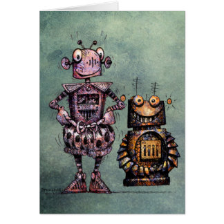 Two Funny Robots! Cards