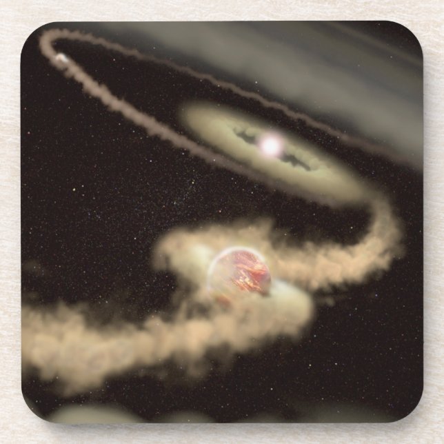 Two Gas Giant Exoplanets Orbiting A Young Star Beverage Coaster (Front)