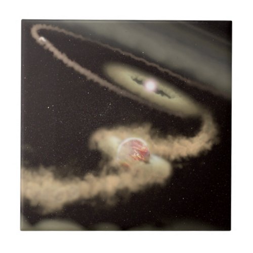 Two Gas Giant Exoplanets Orbiting A Young Star Ceramic Tile