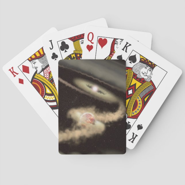 Two Gas Giant Exoplanets Orbiting A Young Star Poker Cards (Back)
