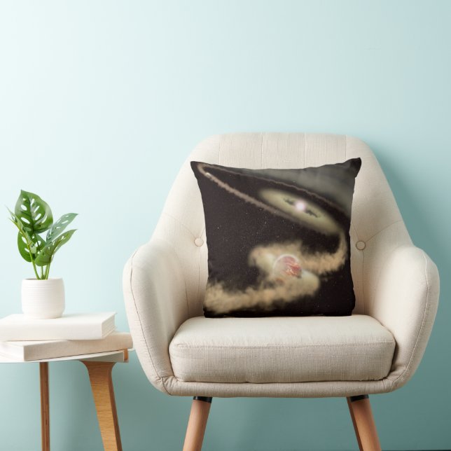Two Gas Giant Exoplanets Orbiting A Young Star Throw Pillow (Chair)