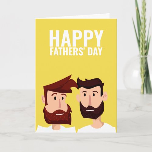 Two Gay Dads Happy Fathers Day Card