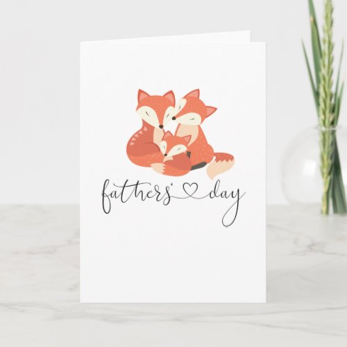 Two Gay Dads Happy Fathers Day Fox Card