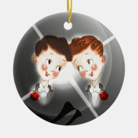 Two Gay Men Couple In Tuxedos Adorable Vintage Ceramic Ornamentcom