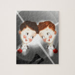 Two Gay Men Couple In Tuxedos Adorable Vintage Jigsaw Puzzle at Zazzle