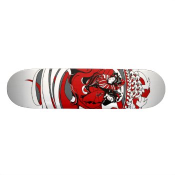 Two Geishas With Graphic Design Skateboard by MovieFun at Zazzle