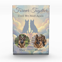 Two German Shepherd Memorial Photo and Names Block