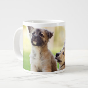 Two German Shepherd Puppies Giant Coffee Mug