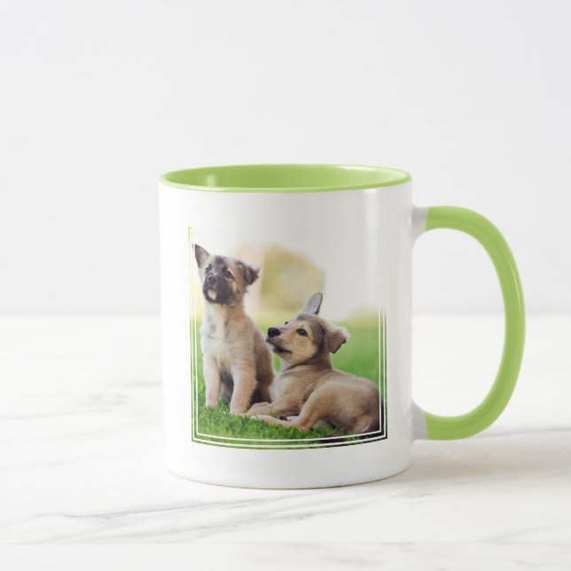 Two German Shepherd Puppies Mug (Right)