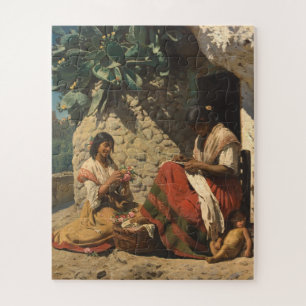 Two Gipsy Women Outside their Cottage, P.S. Krøyer Jigsaw Puzzle