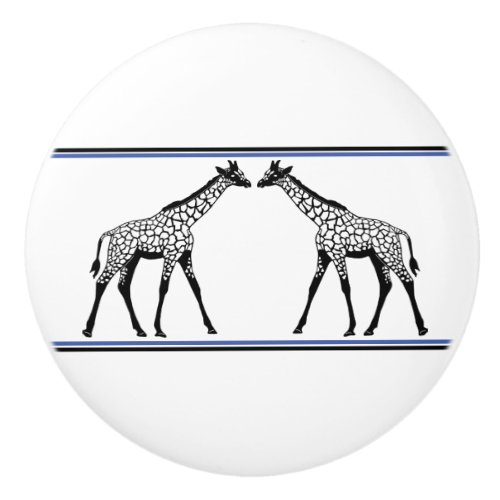 Two Giraffe Child Drawer Pull