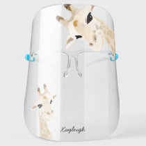 Two Giraffes Face Shield