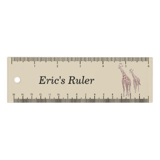 Two Giraffes, Parent and Child Personalized Rulers