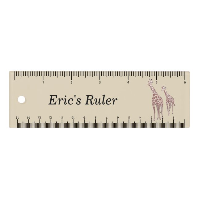Two Giraffes, Parent and Child Personalized Rulers (Front)