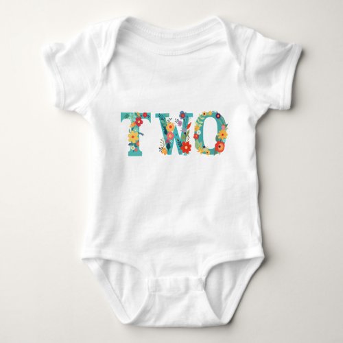 Two Girl 2nd Birthday Party_Personalizable Baby Bodysuit