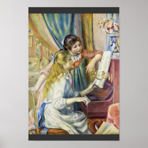 Two Girls At The Piano, By Pierre-Auguste Renoir Poster