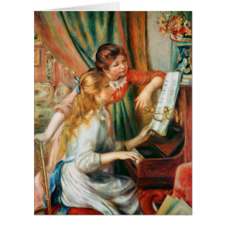 Two Girls at the Piano by Renoir Big Card