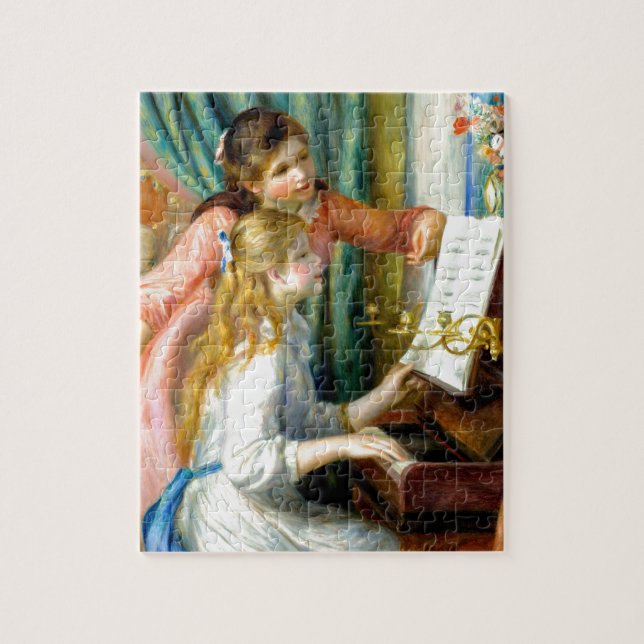 Two Girls at the Piano - Pierre Auguste Renoir Jigsaw Puzzle (Vertical)