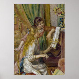 TWO GIRLS AT THE PIANO POSTER
